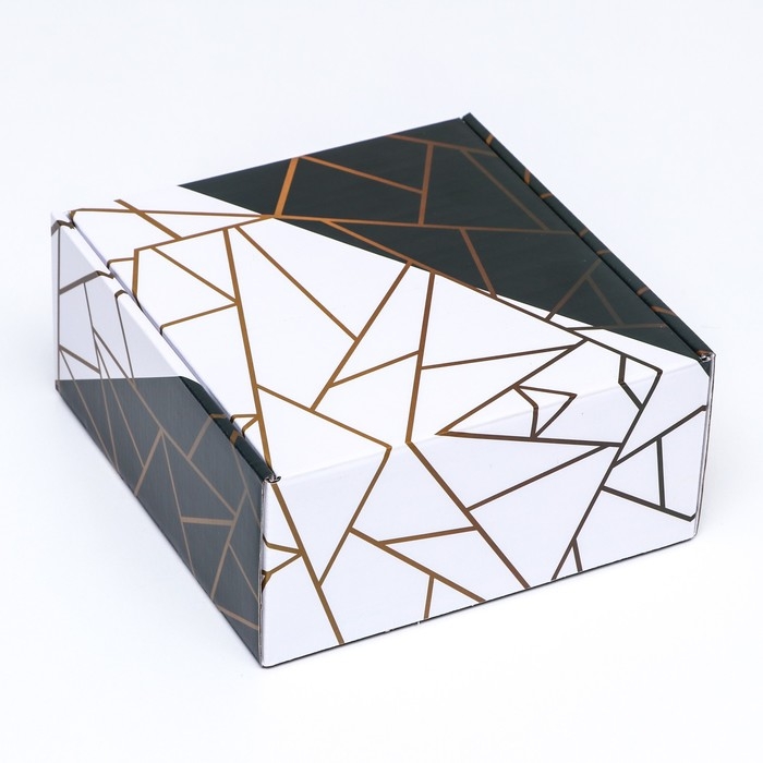 Коробка самосборная, без окна «Галограмма» 19 х 19 х 9 см Коробка самосборная, без окна «Галограмма» 19 х 19 х 9 см