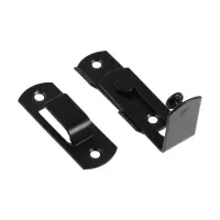 Шпингалет накладной ТУНДРА, угловой, 60&times;43 мм, черный