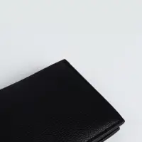 Портмоне мужское, без застёжки, отдел для карт, монет, чёрное