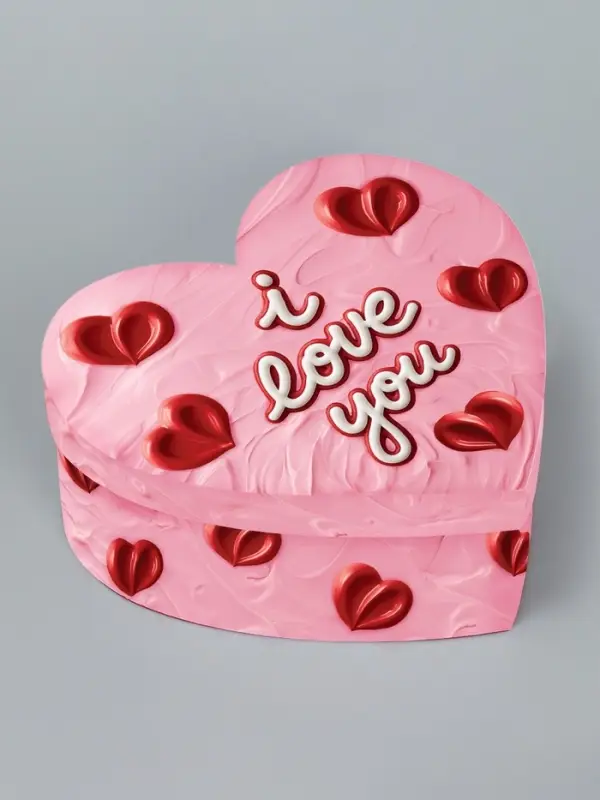 Твёрдая подарочная коробка I love you, 18.5 х 17 х 7.5 см