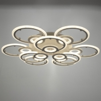 Люстра с ПДУ 1134/9WT LED 306Вт 3000К-6000К диммер белый 79x79x10 см BayerLux Люстра с ПДУ 1134/9WT LED 306Вт 3000К-6000К диммер белый 79x79x10 см BayerLux