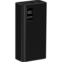 Внешний аккумулятор PERO PB07 30000 mAh,Li-Pol,output USB-C + 4USB-A,черный