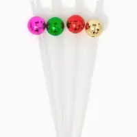 Трубочки для коктейля "Диско-шар" набор 4 шт