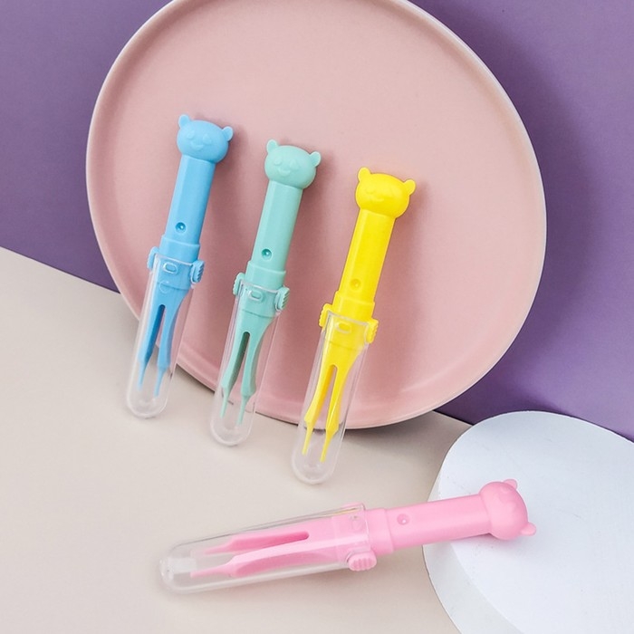 Пинцет для чистки носа, детский, с колпачком, цвет МИКС Пинцет для чистки носа, детский, с колпачком, цвет МИКС