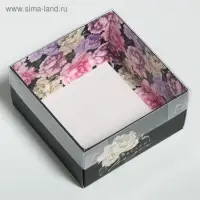 Коробка для кондитерских изделий с пластиковой крышкой Present for you, 11.5 х 11.5 х 6 см