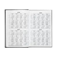 Ежедневник датир 2026г А5 168л б/вин, Черный Ежедневник датир 2026г А5 168л б/вин, Черный