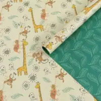 Бумага крафтовая двухсторонняя &laquo;Жирафы&raquo;, 70 &times; 100 см