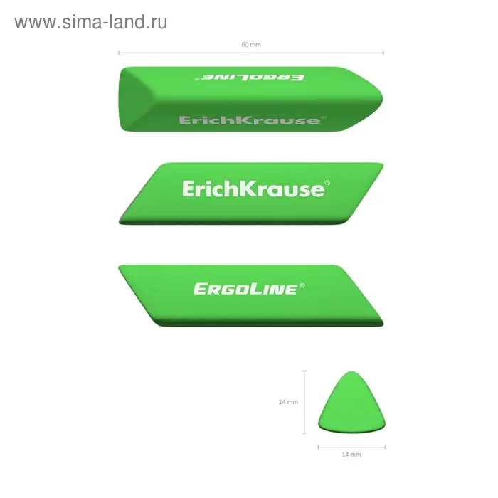 Ластик ErichKrause ErgoLine Prism, мягкий, гипоаллергенный, МИКС Ластик ErichKrause ErgoLine Prism, мягкий, гипоаллергенный, МИКС