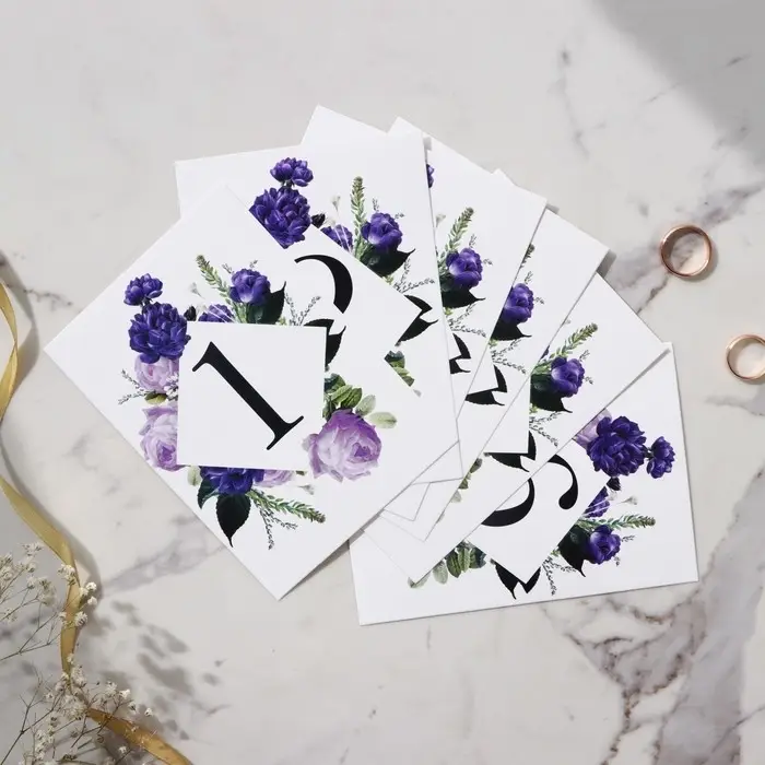 План рассадки гостей на свадьбу «Цветы», 10.5×14.8 см