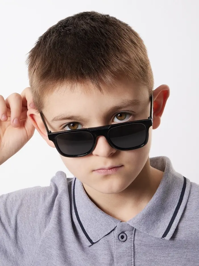 Очки солнцезащитные детские OneSun, uv 400, 13&times;12.4&times;3.9 см, линза 3.5&times;4.5 см, черные