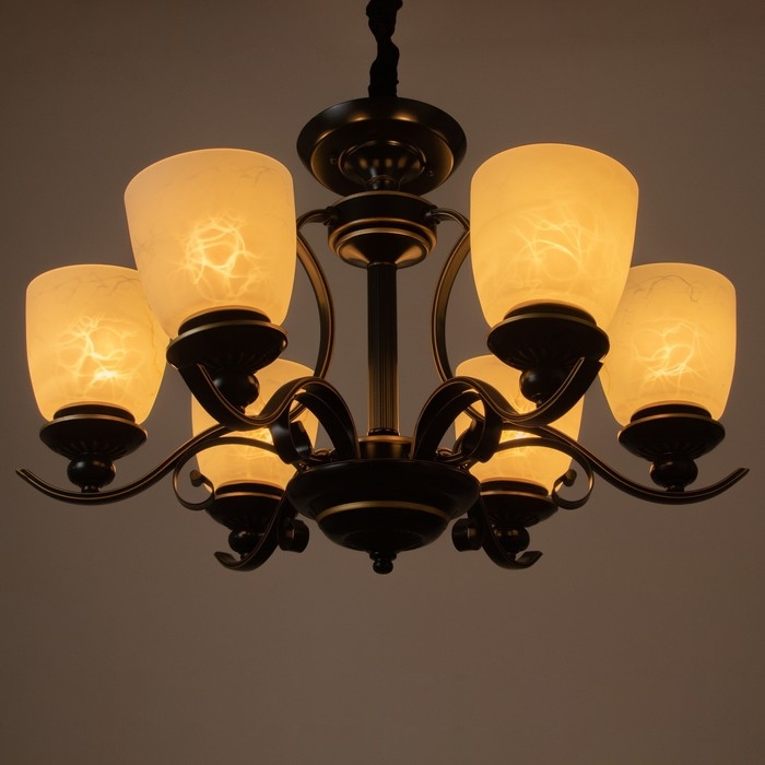 Люстра Люстра "Аруна" 6х40Вт Е27 черный 67х67х46 см BayerLux