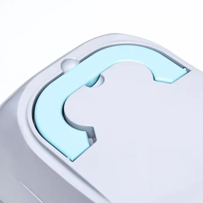 Туалет-домик для кошек закрытый с дверцей 43&times;32&times;33 см, бирюзово-серый