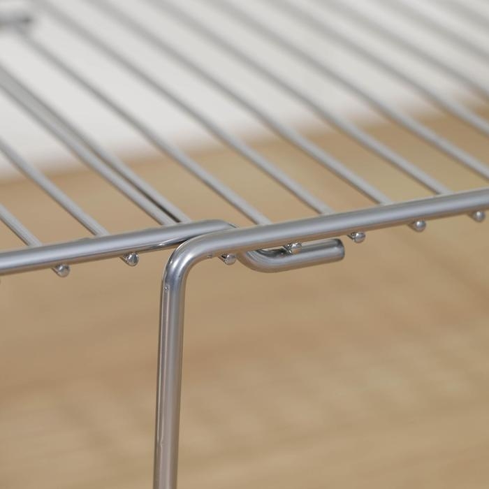 Полка раздвижная для шкафа, 36-62×22×15 см, цвет хром