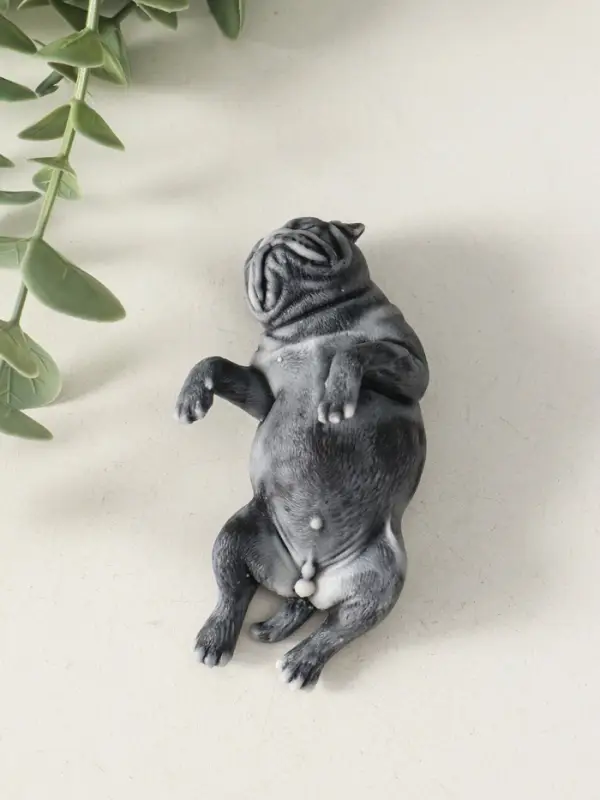 Сувенир Сувенир "Бульдог лежит на спине" 3,5 см