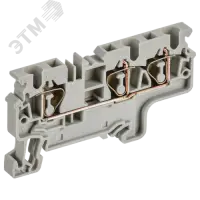 ARMAFIX Клемма пружинная CX4-3 4мм2 трехконтактная серая IEK