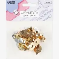Кнопки магнитные, d=18 мм, 10 шт., цвет золотой
