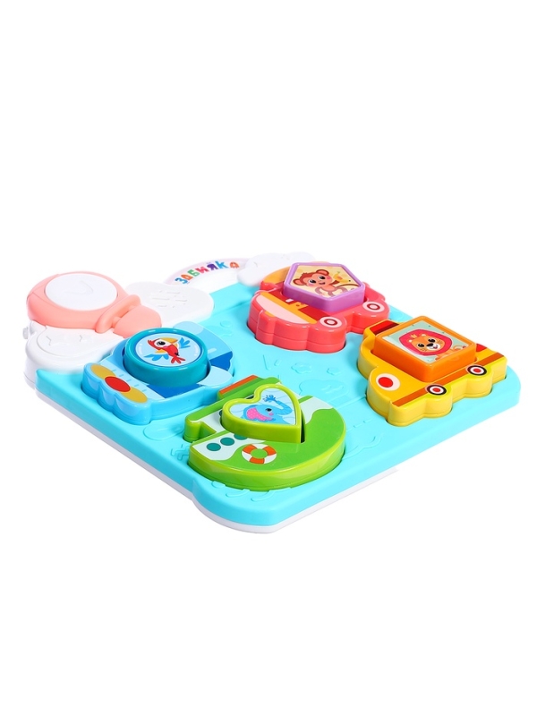 ЗАБИЯКА Музыкальная игрушка  ЗАБИЯКА Музыкальная игрушка "Бизидоска" SL-07256 транспорт, звук, свет, цвет МИКС