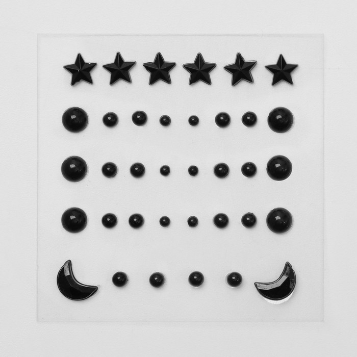 Серьги «Наклейки» космос, цвет чёрный Серьги «Наклейки» космос, цвет чёрный