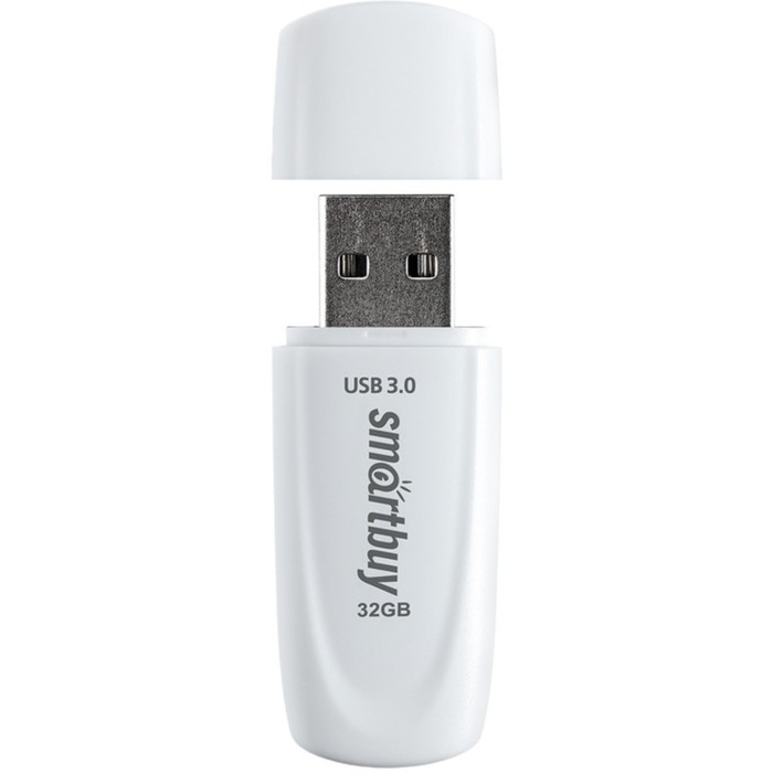 Флешка Smartbuy 032GB3SCW, 32 Гб, USB3.0, чт до 100 Мб/с, зап до 40 Мб/с, белая Флешка Smartbuy 032GB3SCW, 32 Гб, USB3.0, чт до 100 Мб/с, зап до 40 Мб/с, белая