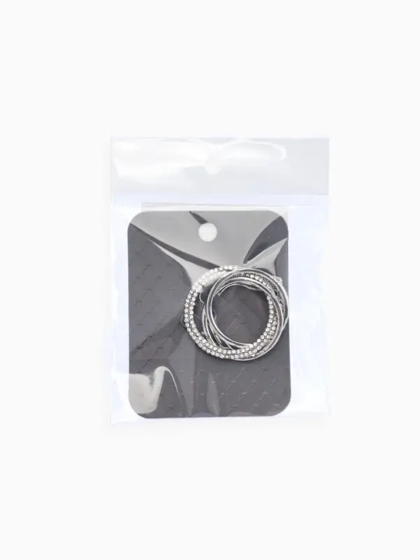 Зажим для платка &laquo;Круг&raquo;, белый в серебре