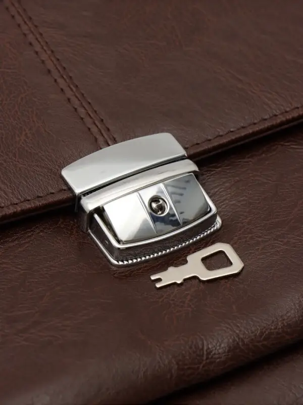 Портфель с ремнём, 38&times;6&times;27 см, коричневый
