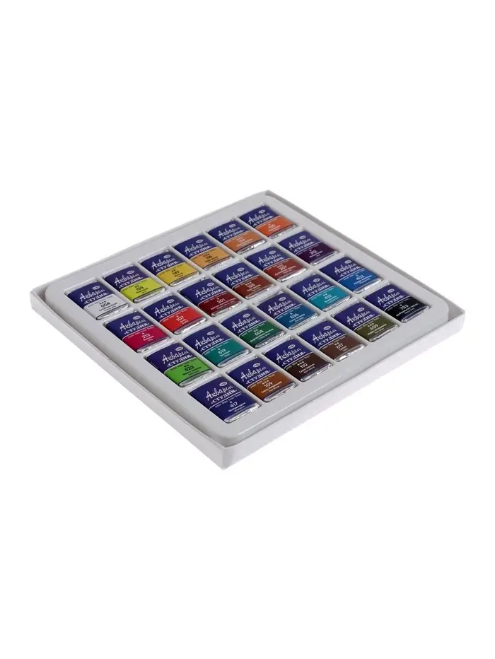 Акварель художественная в кюветах &laquo;Гамма. Студия&raquo;, 24 цвета &times; 2.5 мл