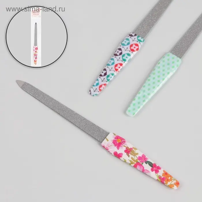 Пилка металлическая для ногтей, 15 см, МИКС