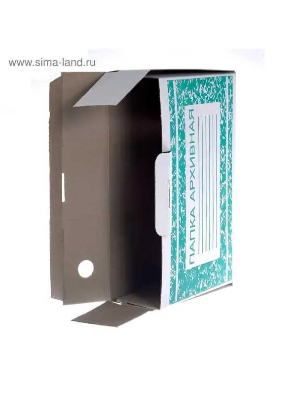 Короб архивный с клапаном А4 Calligrata, 75 мм, микрогофрокартон, до 700 листов, белый