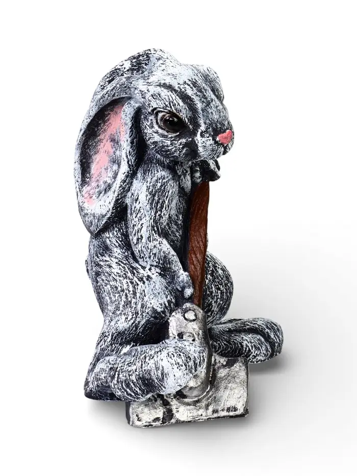 Садовая Фигура 35 х 30 х 18 см полистоун Заяц с лопатой