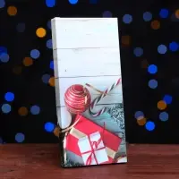 Коробка для шоколада без окна «Елка с игрушками», 17.1×8×1.4 см