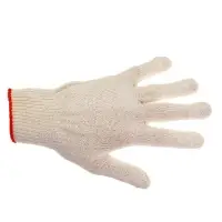 Перчатки садовые, хб, вязка 10 класс, 4 нити, размер 9, с ПВХ точками, белые, Greengo