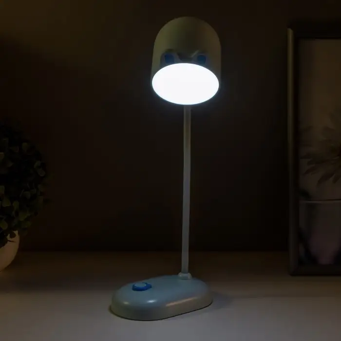 Лампа настольная RISALUX &laquo;Мими&raquo;, светодиодная, 3 Вт, диммер, USB, голубая, 8&times;12.5&times;32 см
