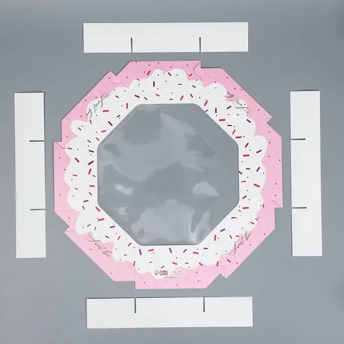 Коробка кондитерская, упаковка, Sweet box, 27 х 27 х 5 см