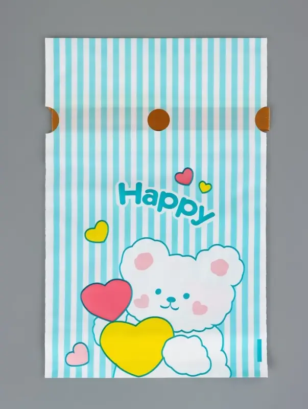 Пакет полиэтиленовый подарочный с лентой, Пакет полиэтиленовый подарочный с лентой, "Счастье", 13 х 23 см