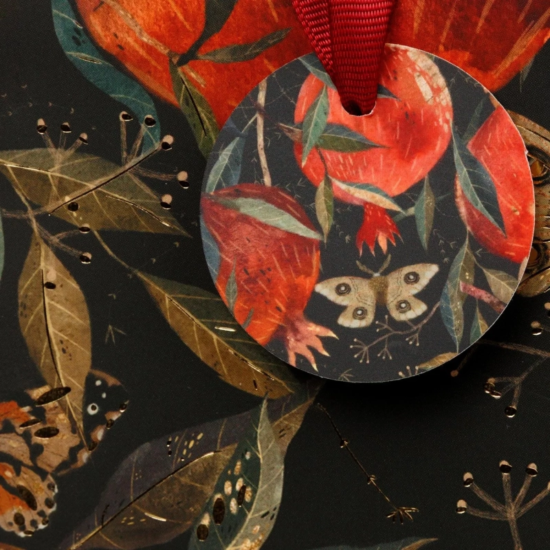 Пакет под бутылку подарочный PREMIUM FLORA.ГРАНАТ,12.3x36x9 см 2-856/05