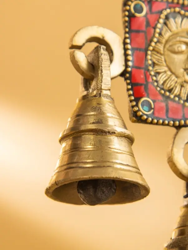 Сувенир подвеска "Солнце" латунь 16х8,5 см