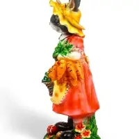 Садовая фигура из полистоуна &laquo;Зайчиха с корзинкой&raquo;, 50&times;19&times;22 см