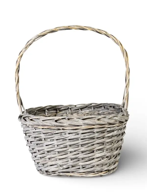 Корзина плетёная для хранения Penelope, лоза, с ручкой, серая, набор 3 шт.