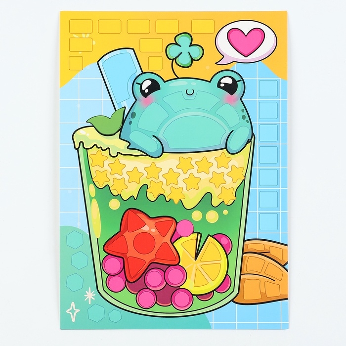 Аппликация форменными стикерами «Милахи», набор для творчества, стикерная мозаика Аппликация форменными стикерами «Милахи», набор для творчества, стикерная мозаика