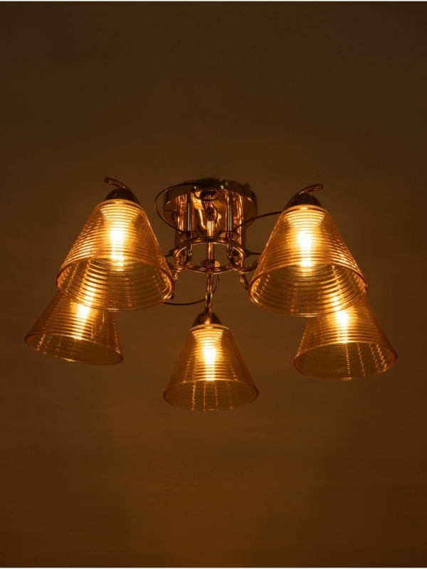 Люстра Люстра "Кольцо" 5х40Вт Е27 золото 58х58х24см