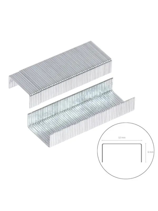 Скобы металлические № 24/6 ErichKrause для степлера, заточенные, с усиленной пробивной способностью, 1000 штук