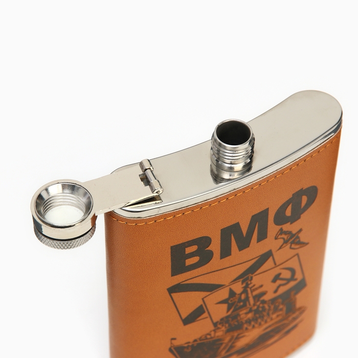 Фляжка для алкоголя 270 мл, "ВМФ", нержавеющая сталь, подарочная, армейская, 9 oz