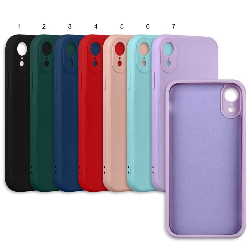 Чехол для iPhone XR цветной силикон
