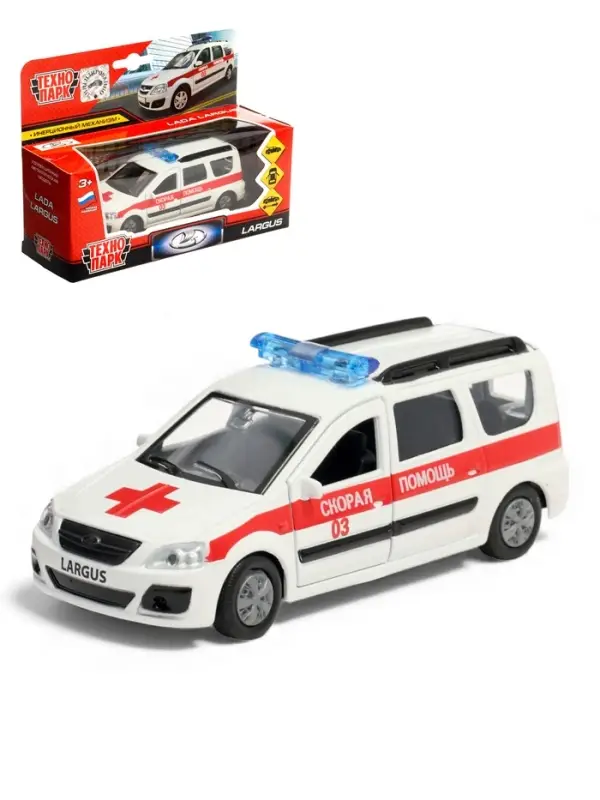 Машина металл. "LADA Largus" Скорая, 12 см, инерц, в кор
