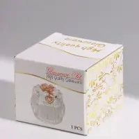 Шкатулка стеклянная &laquo;Золотая бабочка&raquo;, 7.5&times;7.5&times;6.7 см