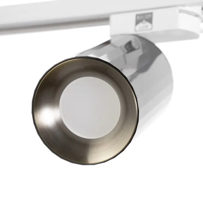 Светильник трековый BayerLux Simple &laquo;Алисер&raquo; GU10, 220 В, 7.5&times;7.5&times;20 см, чёрный хром