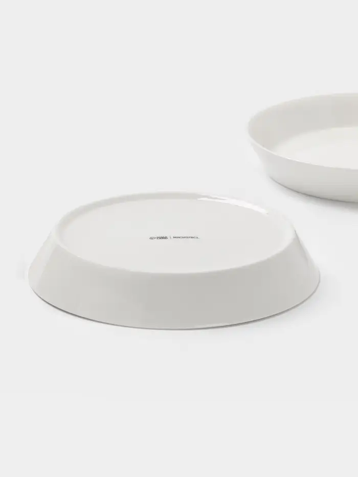 Тарелки глубокие Magistro White Snow, набор 2 шт., 600 мл, 21.5&times;3.5 см, фарфор, белые