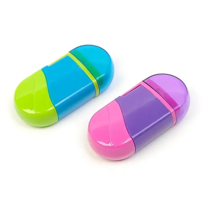 Точилка с контейнером «Универсальная», с ластиком, МИКС Точилка с контейнером «Универсальная», с ластиком, МИКС