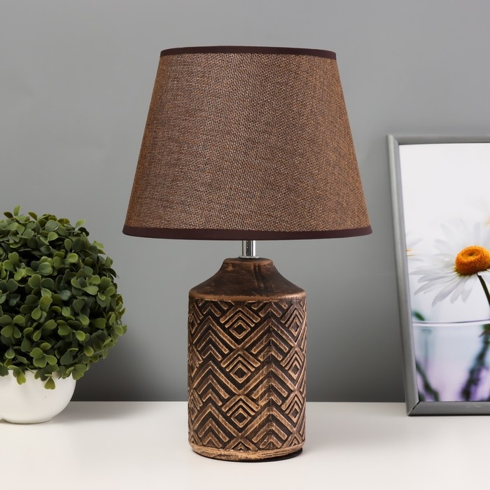 Настольная лампа Настольная лампа "Анисия" Е14 40Вт коричневый с золотой патиной 22х22х36 см