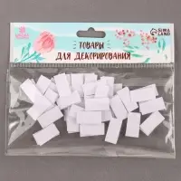 Липучка на клеевой основе «Прямоугольник», набор 30 шт., размер 1 шт: 1 × 1,6 см